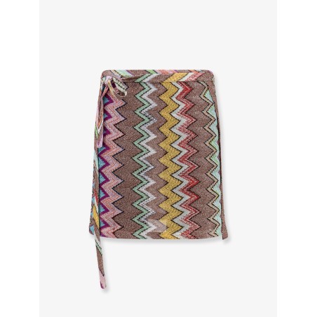 Lurex skirt with iconic multicolor motif