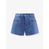 Cotton shorts with frontal iconic Horsebits