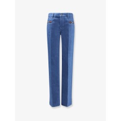 Cotton jeans with iconic frontal Horsebits