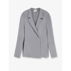Loose silk blazer