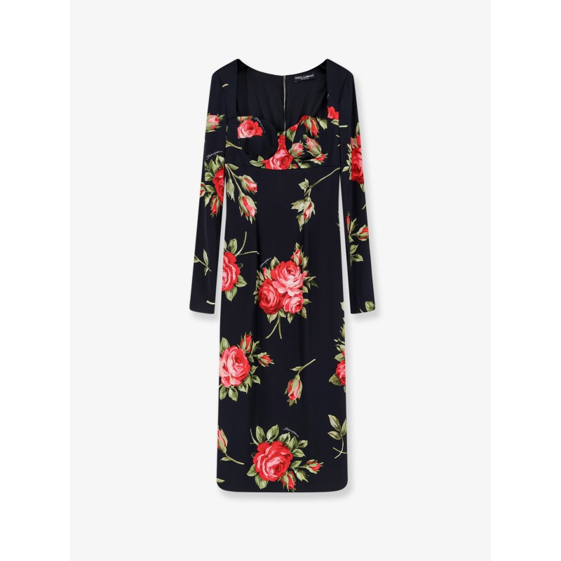 Viscose dress with iconic print