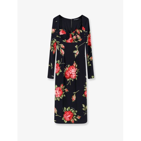 Viscose dress with iconic print