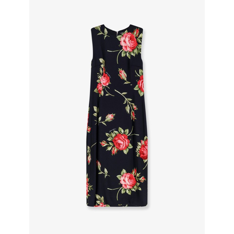 Viscose dress with iconic print