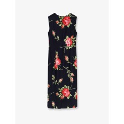 Viscose dress with iconic print