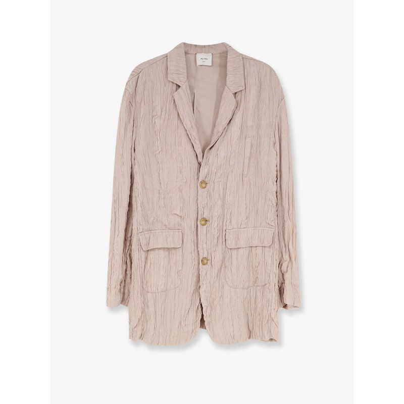 Wrinkled viscose blazer