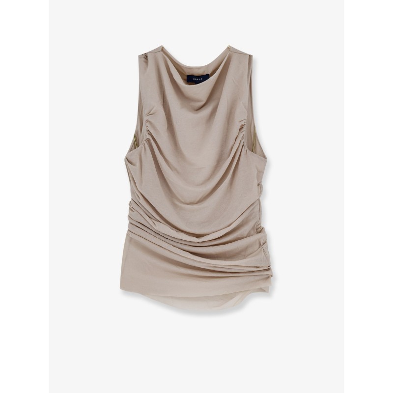 Irina extra-fine cotton crêpe top