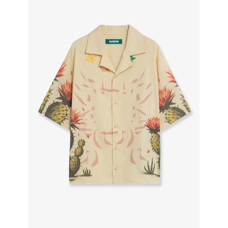 Cotton shirt with cactus print