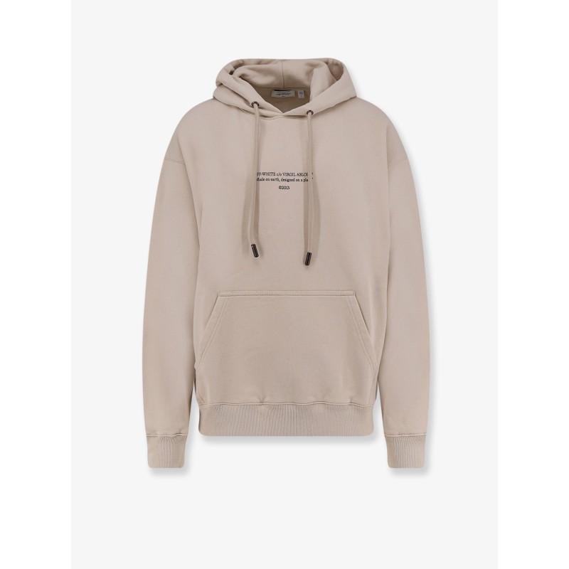 Cotton sweatshirt with frontal logo print