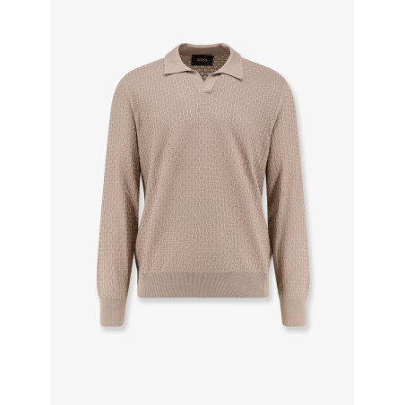 Silk sweater with all-over processing