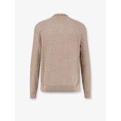 Silk sweater with all-over processing