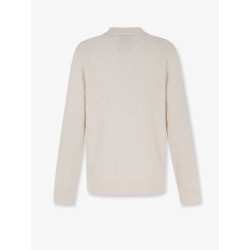 Silk sweater with processing all-over