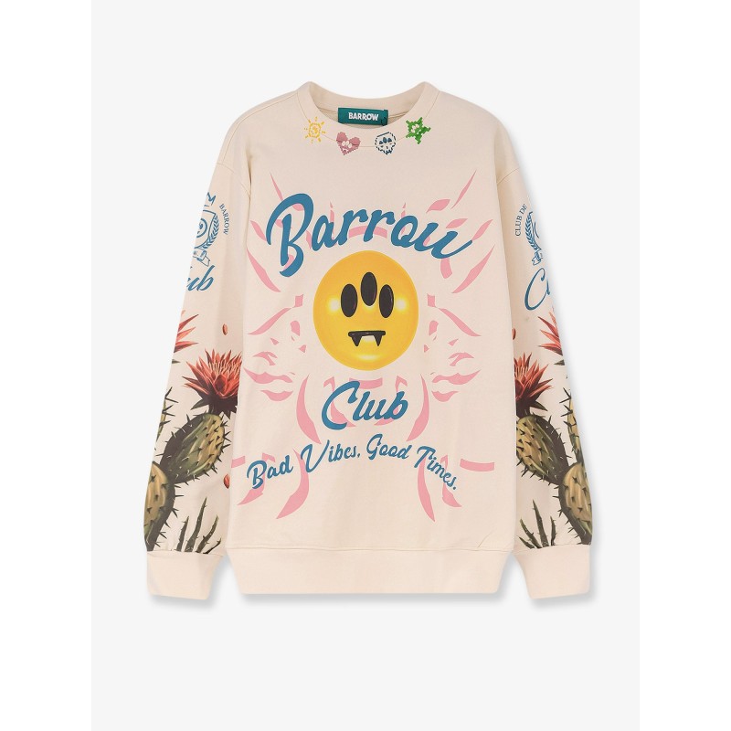 Cotton sweatshirt with cactus print