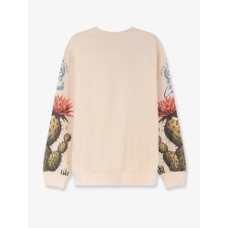 Cotton sweatshirt with cactus print