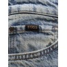 Cotton jeans with back suede logo patch