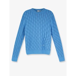 Cotton sweater with braided processing