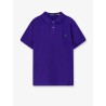 Cotton polo shirt with frontal embroidered logo