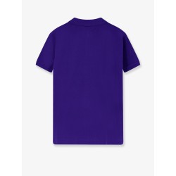 Cotton polo shirt with frontal embroidered logo