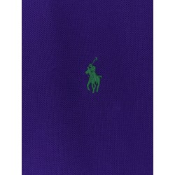 Cotton polo shirt with frontal embroidered logo