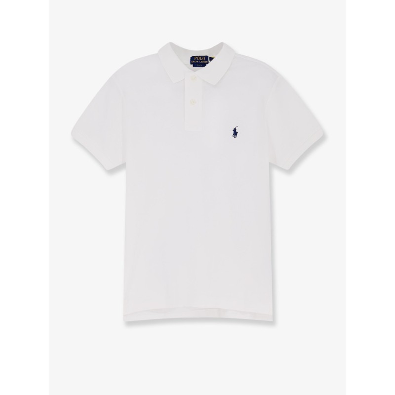 Cotton polo shirt with embroidered logo