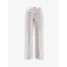 White denim trousers with flared bottom
