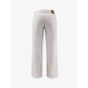 White denim trousers with flared bottom