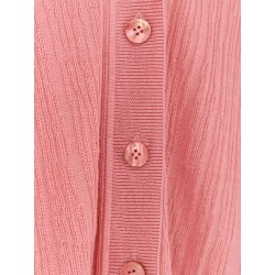 Silk and cotton cardigan with crinkled effect