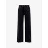 Straight fit black denim trousers