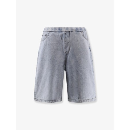 Light-washed denim bermuda shorts