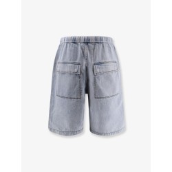 Light-washed denim bermuda shorts
