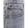 Light-washed denim bermuda shorts