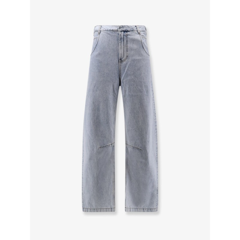 Gem cotton jeans with back leather logo patch