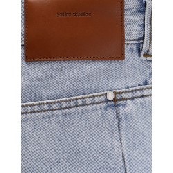 Gem cotton jeans with back leather logo patch