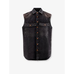 Black denim oversize shirt