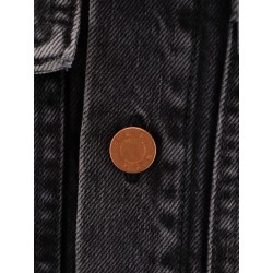 Black denim oversize shirt