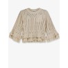 Frilly cotton sweater with ruffles detail
