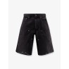 Cotton cargo bermuda shorts with distressed effect