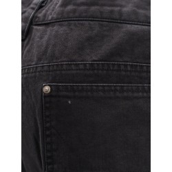 Cotton cargo bermuda shorts with distressed effect