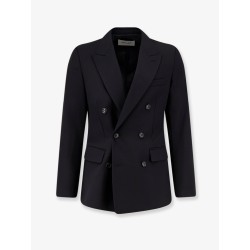 Tailored wool blend blazer