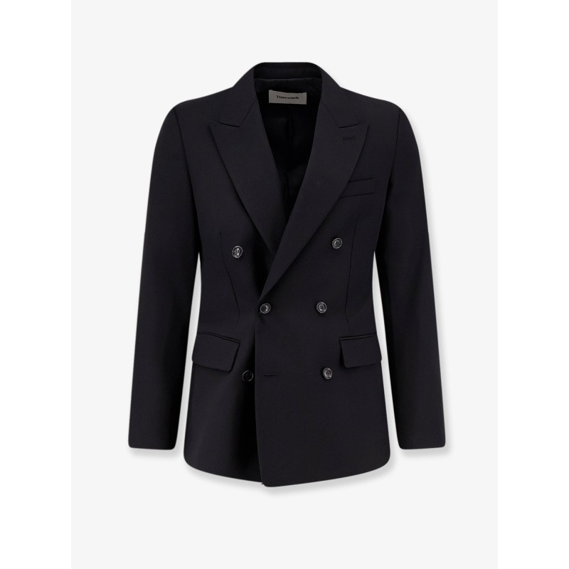 Tailored wool blend blazer