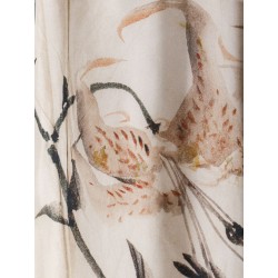 Silk trousers with floral print