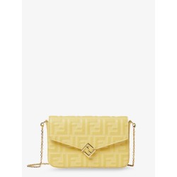 Wallet On Chain FF Diamonds leather shoulder bag with FF embossed logo