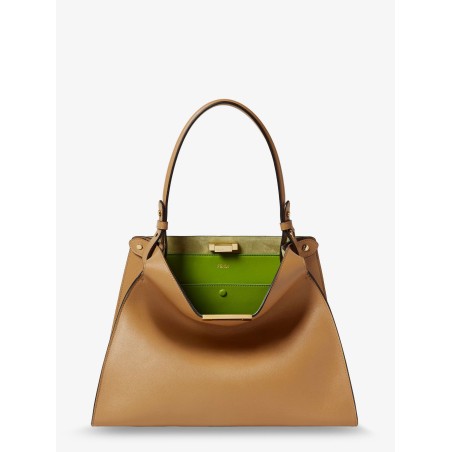 Fend Way Medium leather shoulder bag with contrasting lining