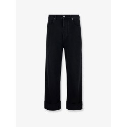 Black denim trousers
