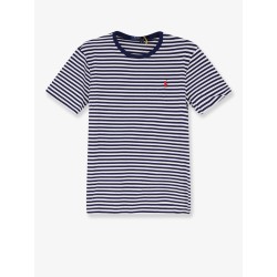 Cotton t-shirt with striped motif