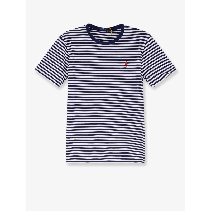 Cotton t-shirt with striped motif
