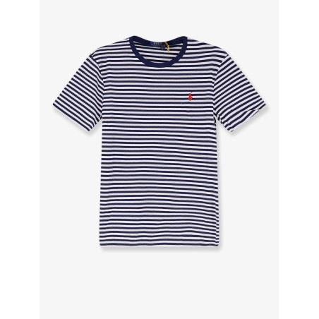 Cotton t-shirt with striped motif