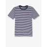 Cotton t-shirt with striped motif