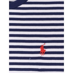 Cotton t-shirt with striped motif