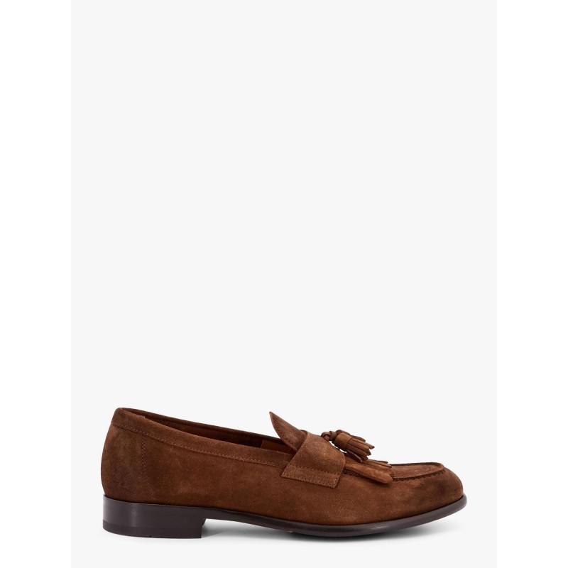 Suede loafers with tassels