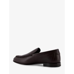 Leather loafers with metal FF logo